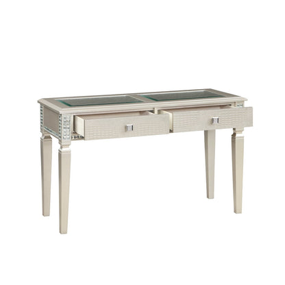 SOFA TBL W/2 DRW, GLASS INSERT 5844-05