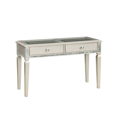 SOFA TBL W/2 DRW, GLASS INSERT 5844-05