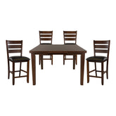 5pc set (TABLE + 4 COUNTER HEIGHT CHAIRS) 586-36*5