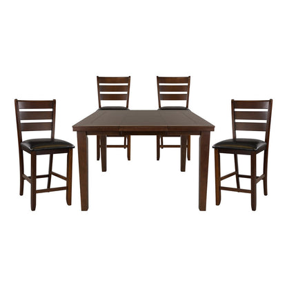5pc set (TABLE + 4 COUNTER HEIGHT CHAIRS) 586-36*5