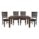 5pc set (TABLE + 4 SIDE CHAIRS) 586-82*5