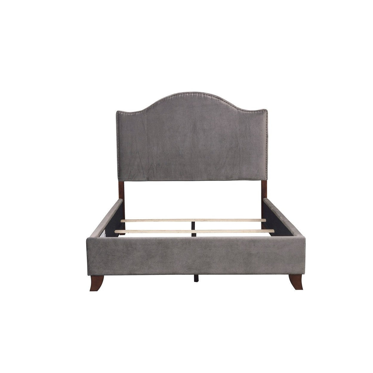 (2) QUEEN BED, GRAY FABRIC 5874GY-1*