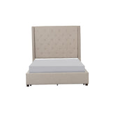 (2) EK BED, BEIGE FABRIC 5877KBE-1EK*