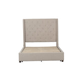 (2) EK BED, BEIGE FABRIC 5877KBE-1EK*