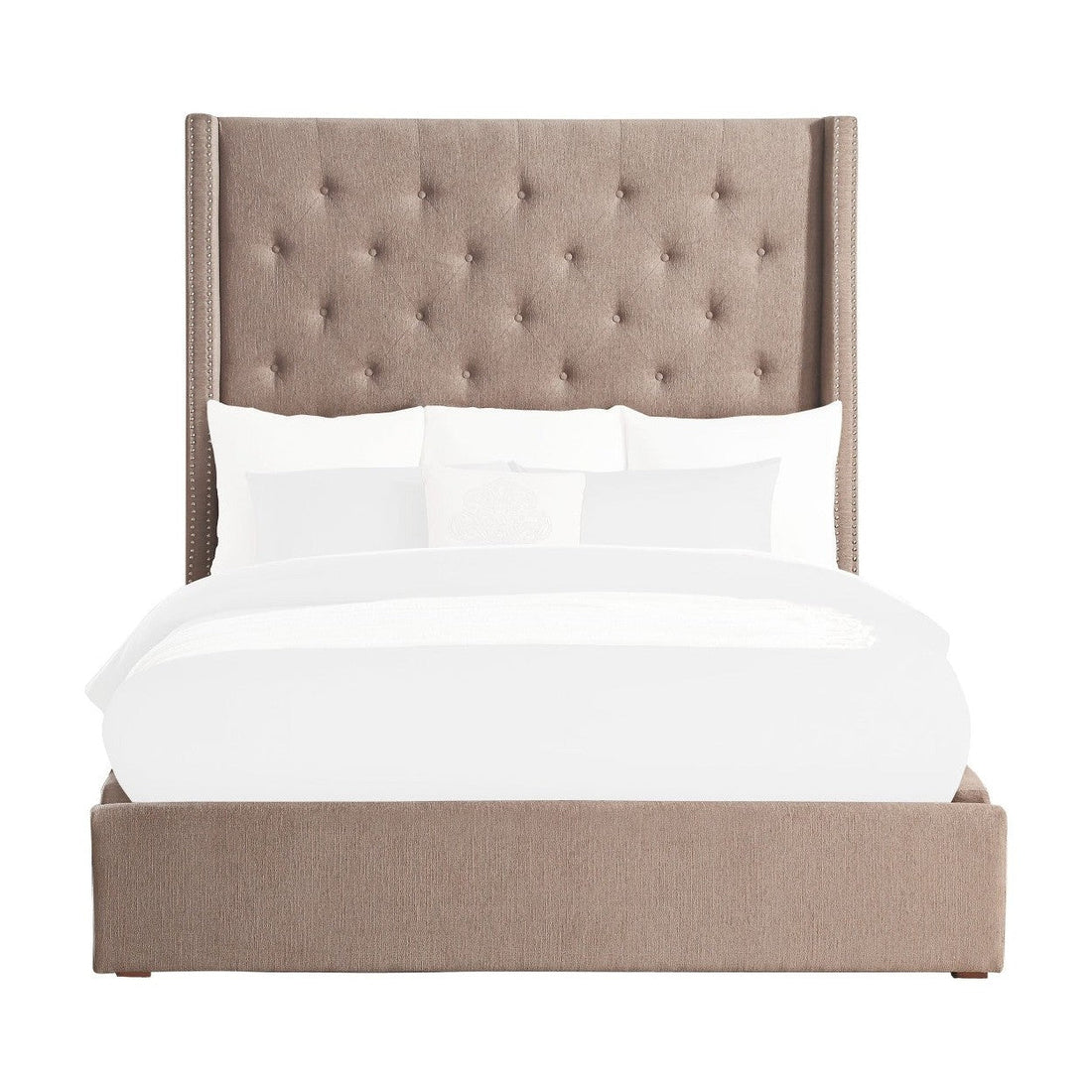 (2) FULL BED, BROWN FABRIC 5877FBR-1*