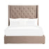 (2) QUEEN BED, BROWN FABRIC 5877BR-1*