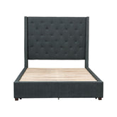 (2) CK BED, DARK GRAY FABRIC 5877KGY-1CK*