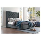 (2) CK BED, DARK GRAY FABRIC 5877KGY-1CK*