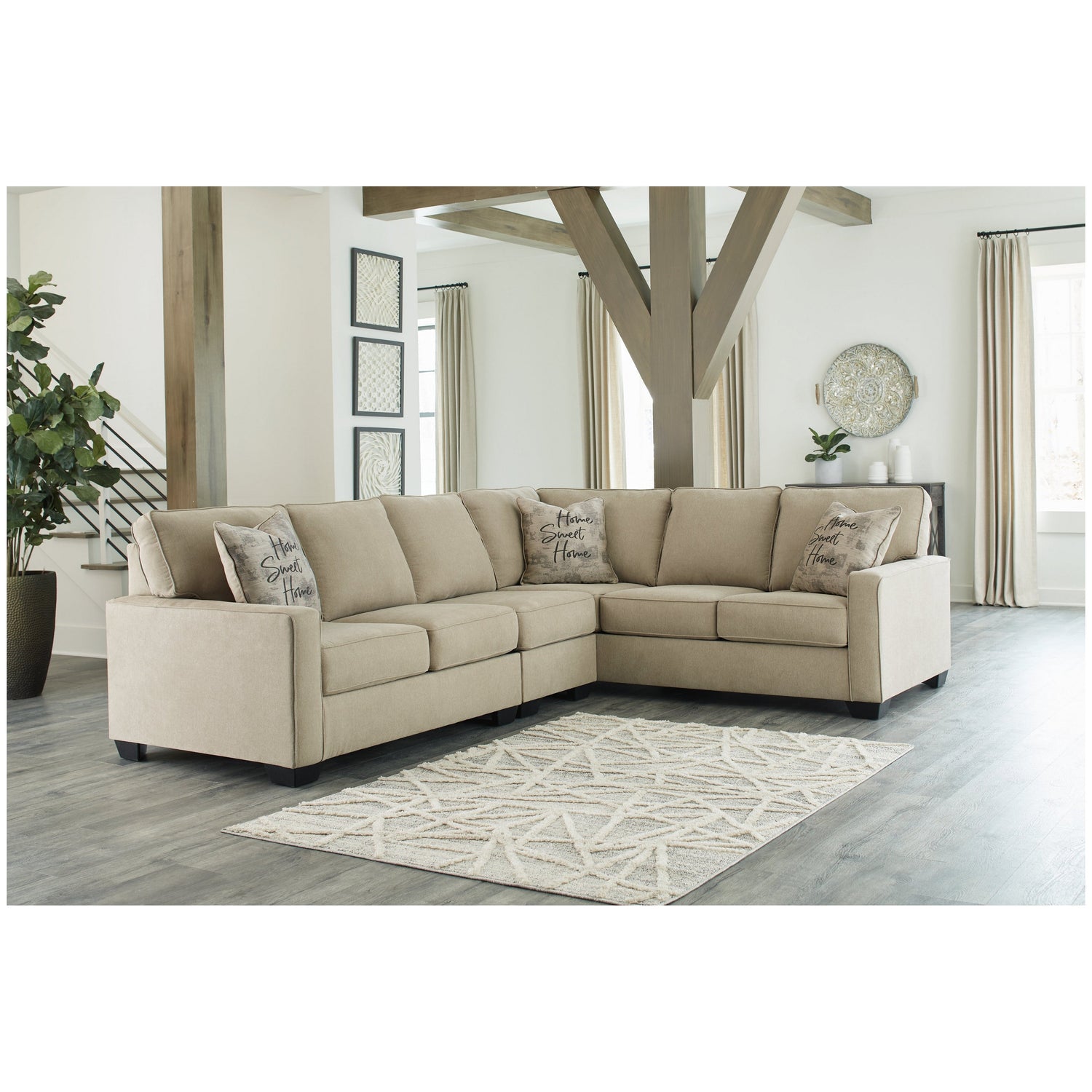 Lucina 3-Piece Sectional Ash-59006S4