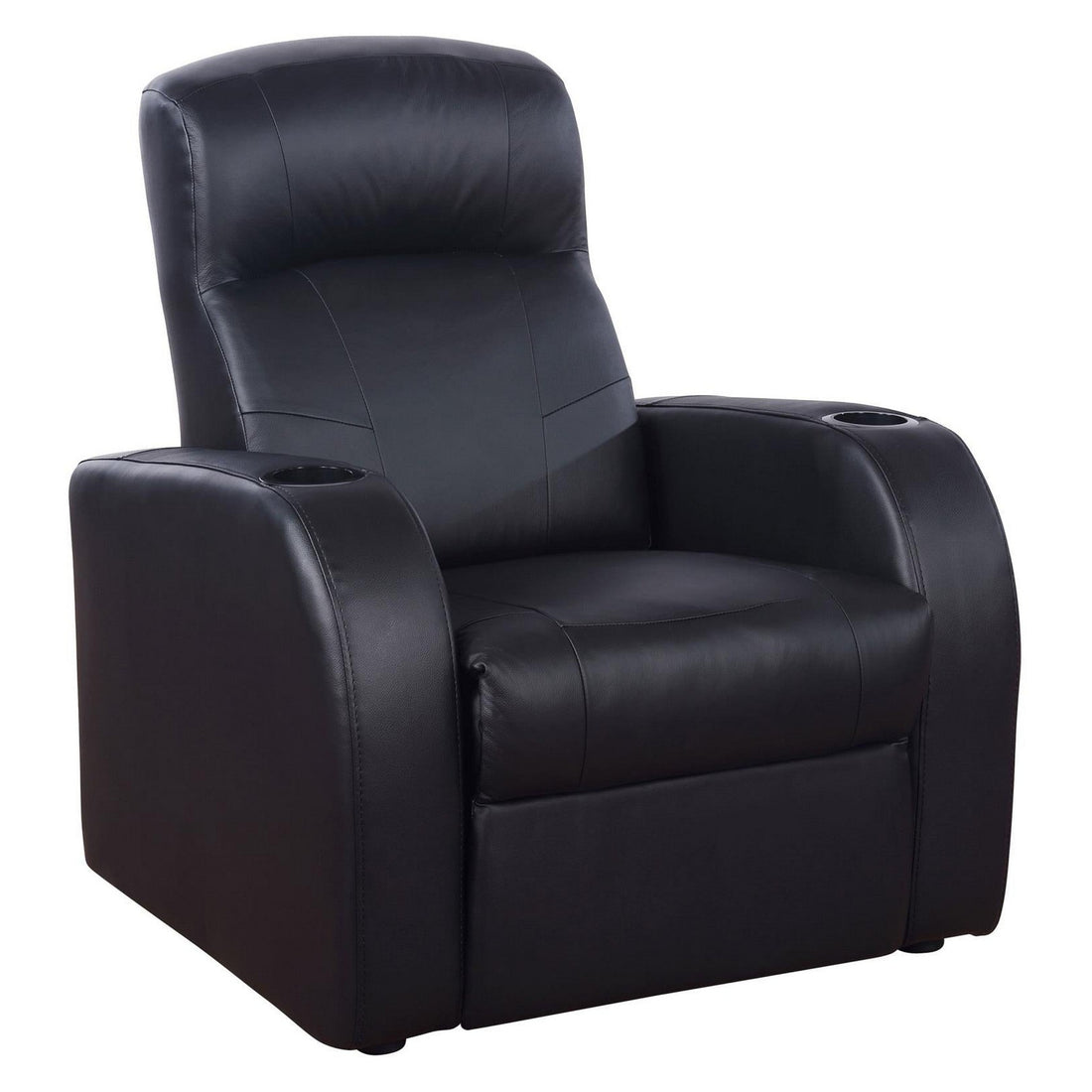 Cyrus Home Theater Upholstered Recliner Black 600001