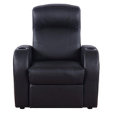 Cyrus Home Theater Upholstered Recliner Black 600001