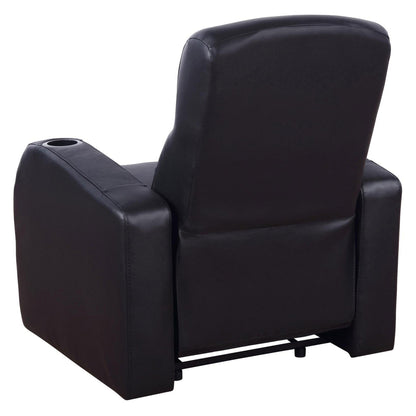 Cyrus Home Theater Upholstered Recliner Black 600001