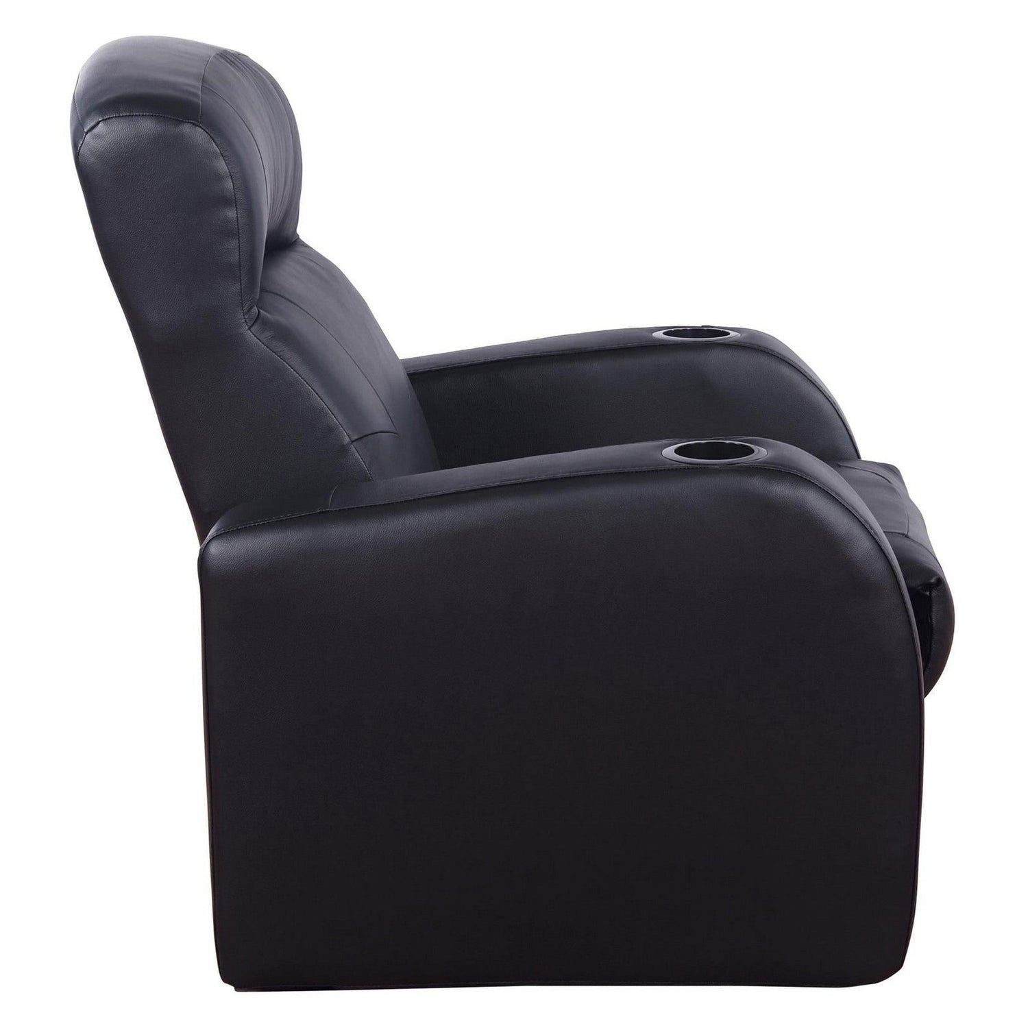 Cyrus Home Theater Upholstered Recliner Black 600001