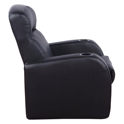 Cyrus Home Theater Upholstered Recliner Black 600001