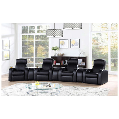 Cyrus Home Theater Upholstered Recliner Black 600001