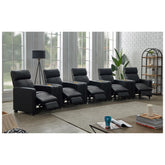 Toohey Home Theater Push Back Recliner Black 600181