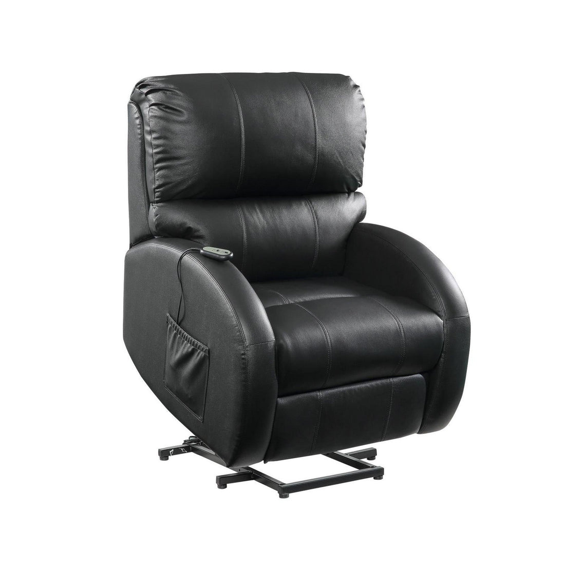 Upholstered Power Lift Recliner Black 600416