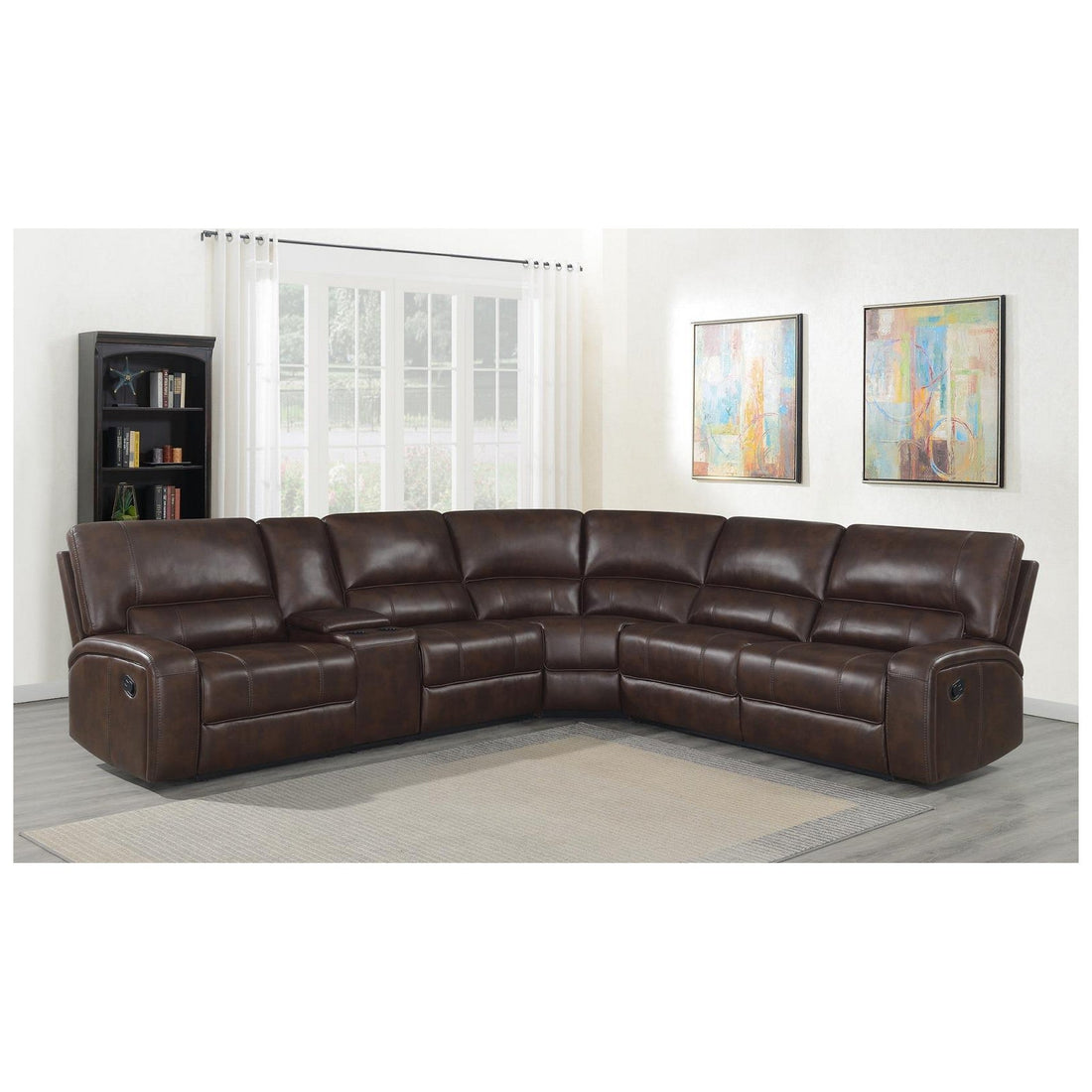 Brunson 3-piece Upholstered Motion Sectional Brown 600440