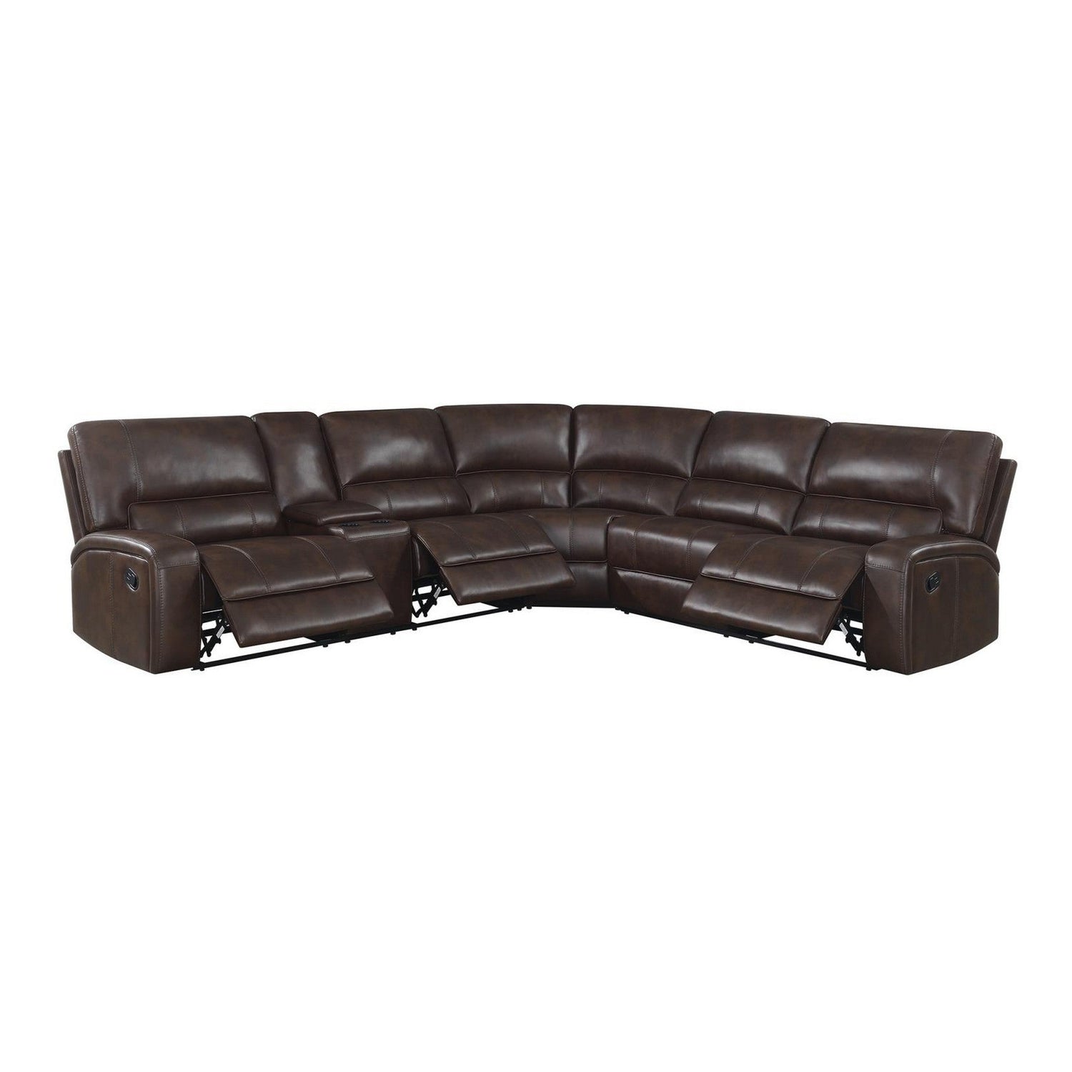 Brunson 3-piece Upholstered Motion Sectional Brown 600440