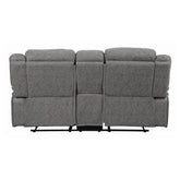 Higgins Pillow Top Arm Motion Loveseat with Console Grey 602262