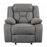 Higgins Overstuffed Upholstered Glider Recliner Grey 602263