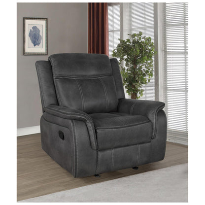 Lawrence Upholstered Tufted Back Glider Recliner 603506