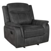 Lawrence Upholstered Tufted Back Glider Recliner 603506