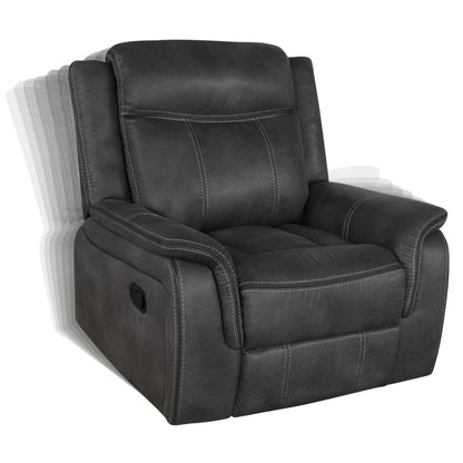 Lawrence Upholstered Tufted Back Glider Recliner 603506