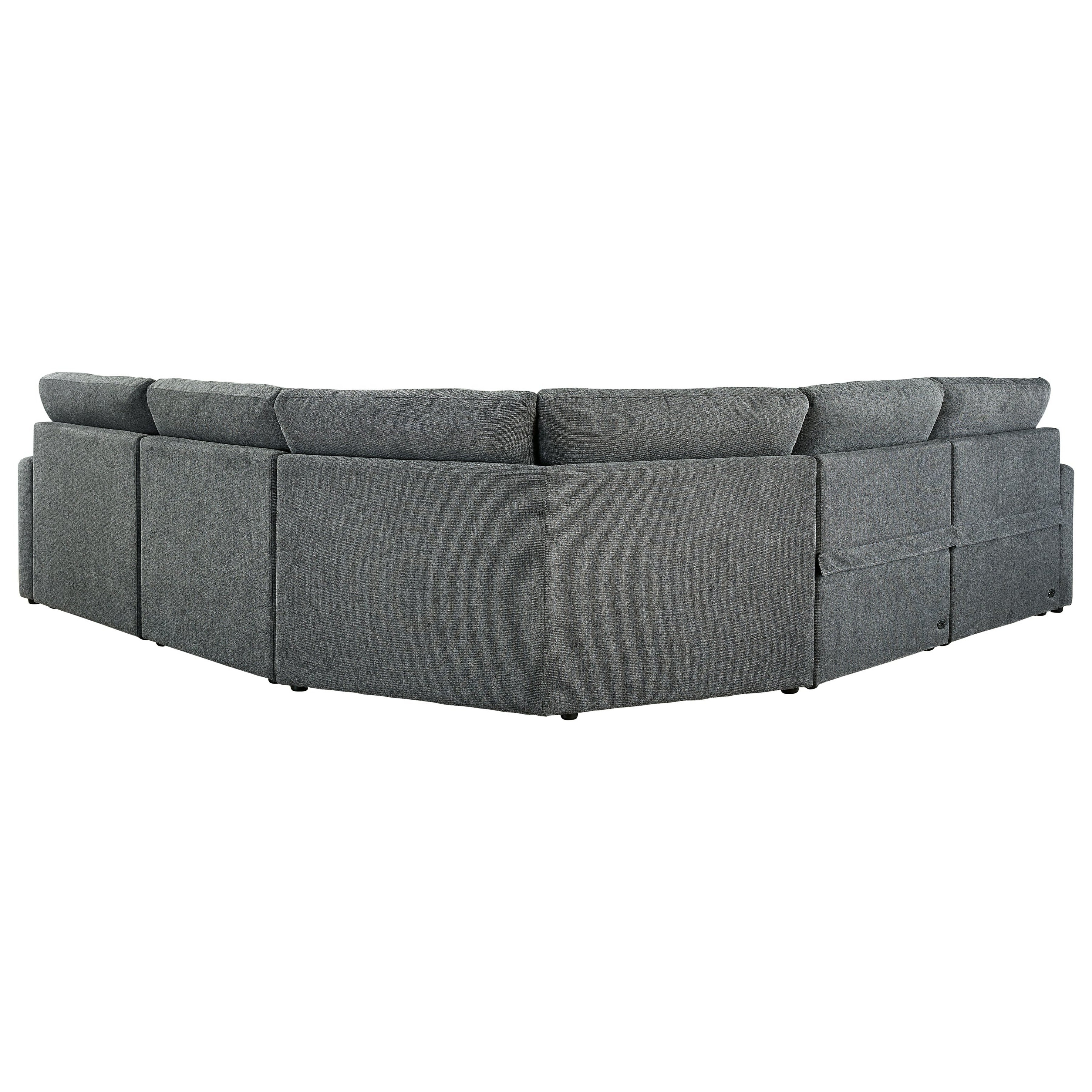 Hartsdale 5-Piece Power Reclining Sectional with Chaise Ash-60508S4