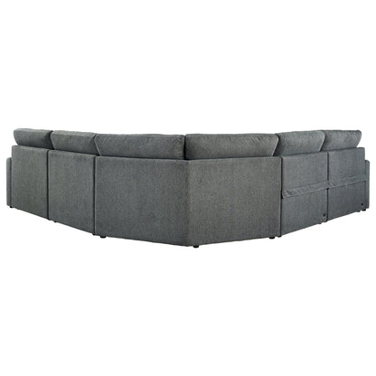 Hartsdale 5-Piece Power Reclining Sectional with Chaise Ash-60508S4