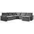 Hartsdale 5-Piece Power Reclining Sectional with Chaise Ash-60508S4