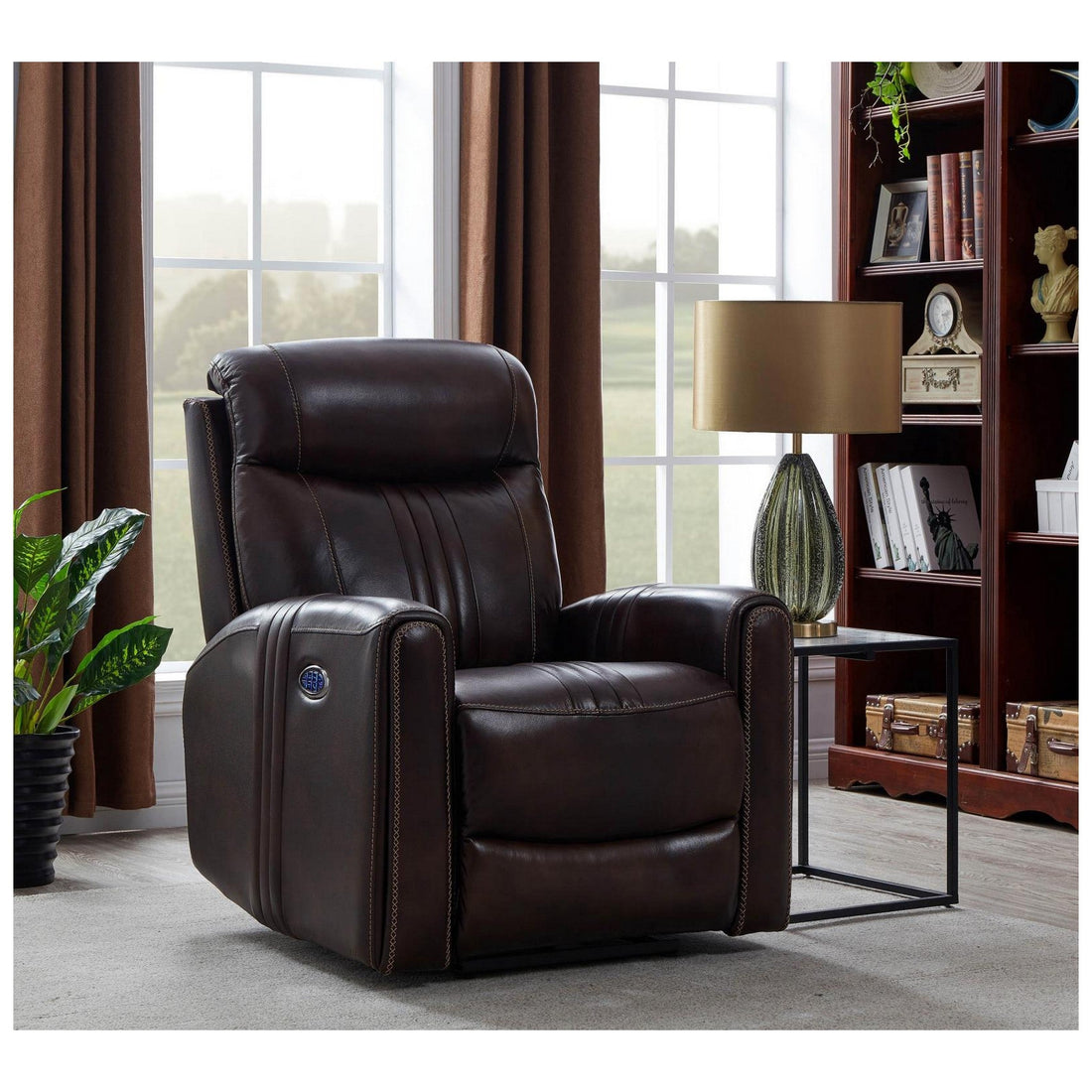 Cushion Back Power^3 Recliner Brown 608974PPP
