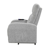 Howie Tufted Upholstered Power Lift Recliner Grey 609402P