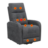 Howie Tufted Upholstered Power Lift Recliner Charcoal 609403P