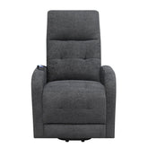 Howie Tufted Upholstered Power Lift Recliner Charcoal 609403P