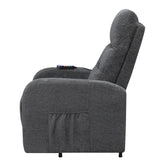 Howie Tufted Upholstered Power Lift Recliner Charcoal 609403P