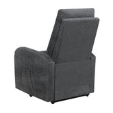 Howie Tufted Upholstered Power Lift Recliner Charcoal 609403P