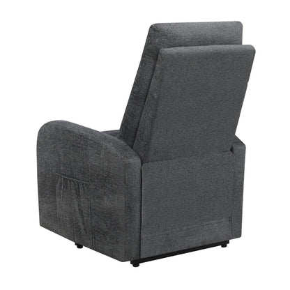 Howie Tufted Upholstered Power Lift Recliner Charcoal 609403P