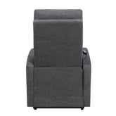 Howie Tufted Upholstered Power Lift Recliner Charcoal 609403P