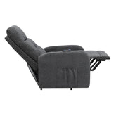 Howie Tufted Upholstered Power Lift Recliner Charcoal 609403P