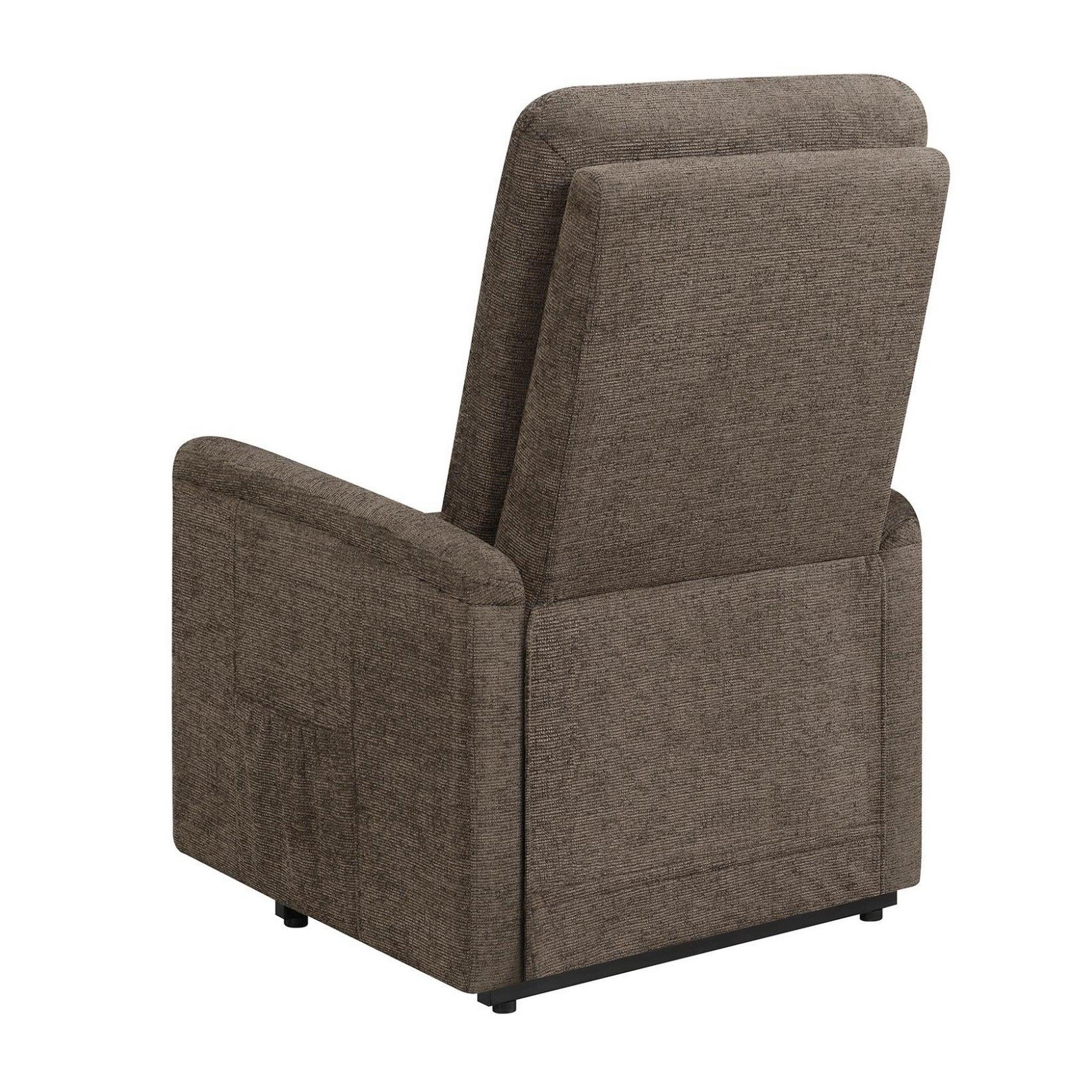 Henrietta Power Lift Recliner with Storage Pocket Brown 609404P