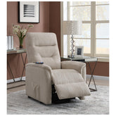 Henrietta Power Lift Recliner with Storage Pocket Beige 609405P