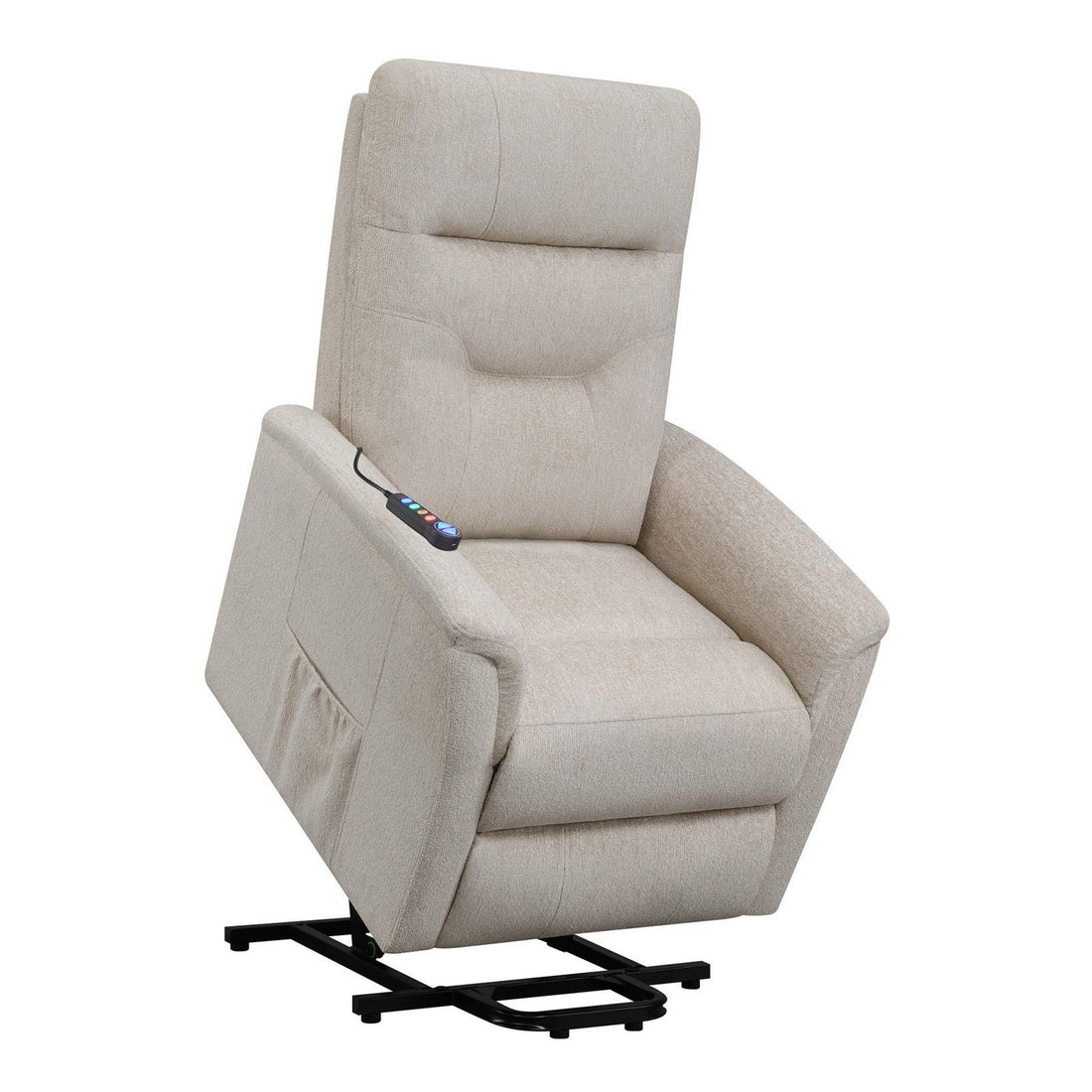 Henrietta Power Lift Recliner with Storage Pocket Beige 609405P
