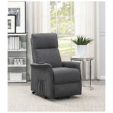 Herrera Power Lift Recliner with Wired Remote Charcoal 609406P