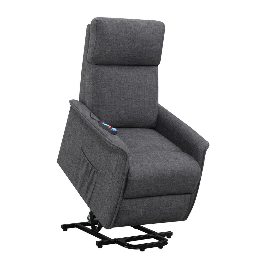 Herrera Power Lift Recliner with Wired Remote Charcoal 609406P