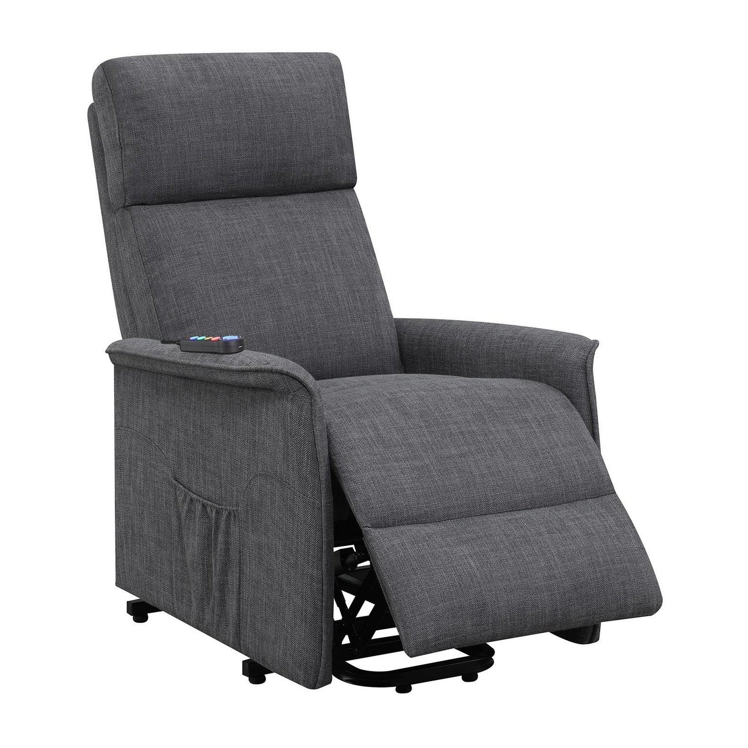 Herrera Power Lift Recliner with Wired Remote Charcoal 609406P