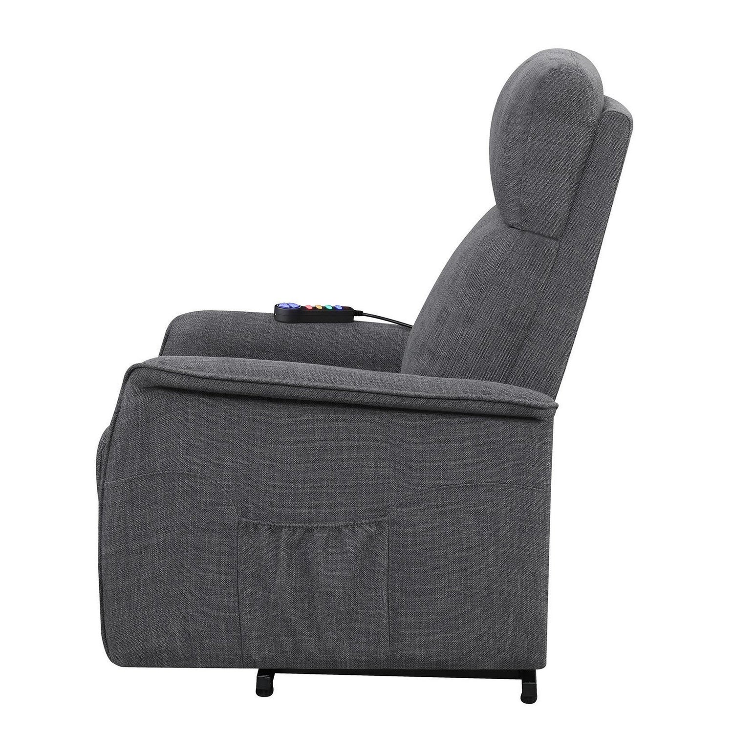 Herrera Power Lift Recliner with Wired Remote Charcoal 609406P