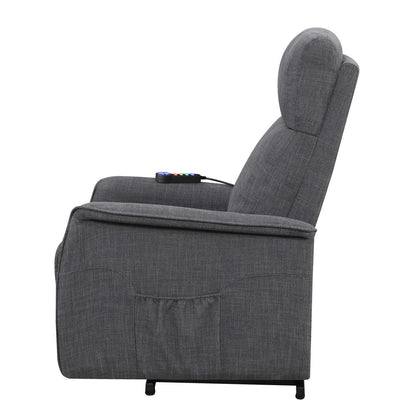 Herrera Power Lift Recliner with Wired Remote Charcoal 609406P