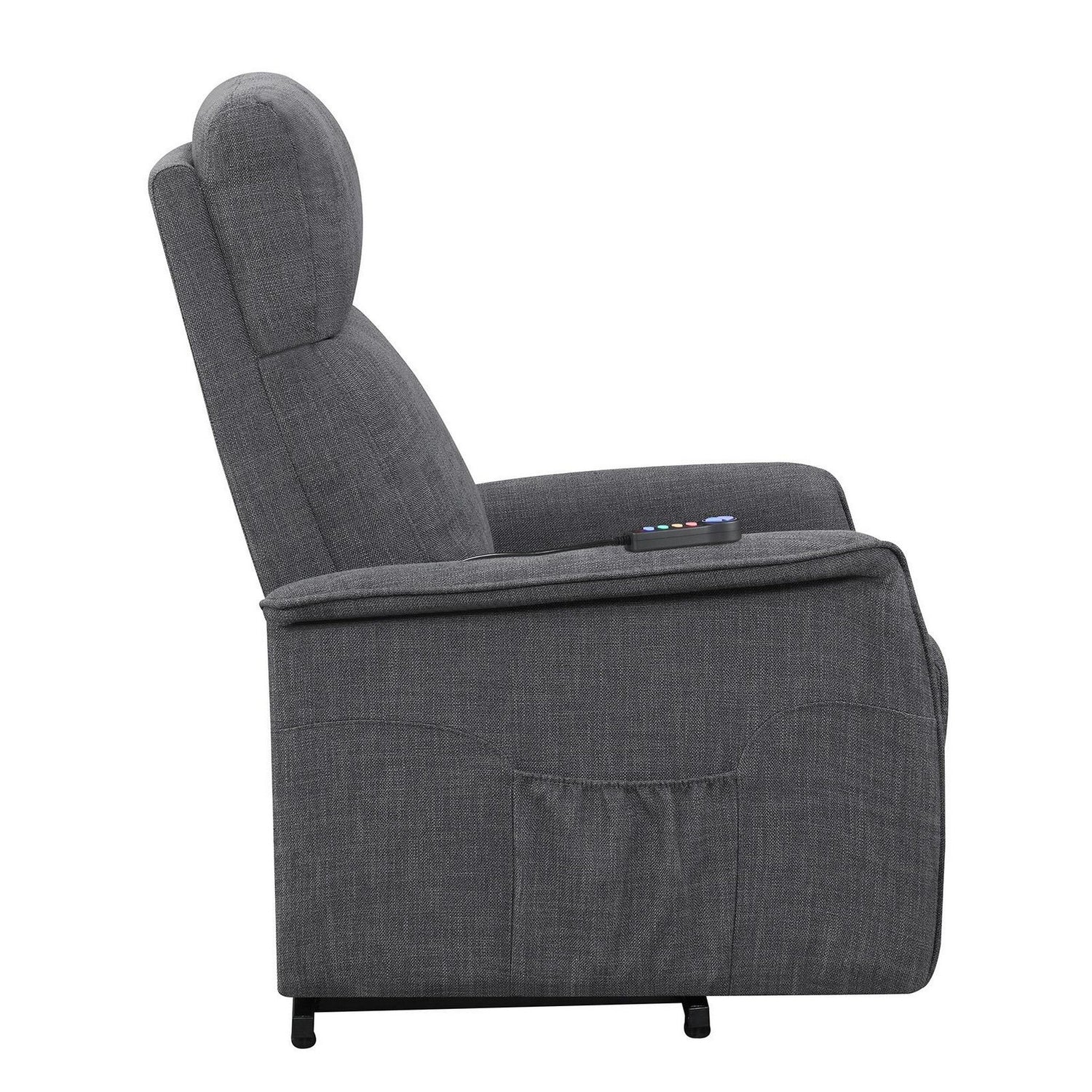 Herrera Power Lift Recliner with Wired Remote Charcoal 609406P