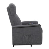 Herrera Power Lift Recliner with Wired Remote Charcoal 609406P